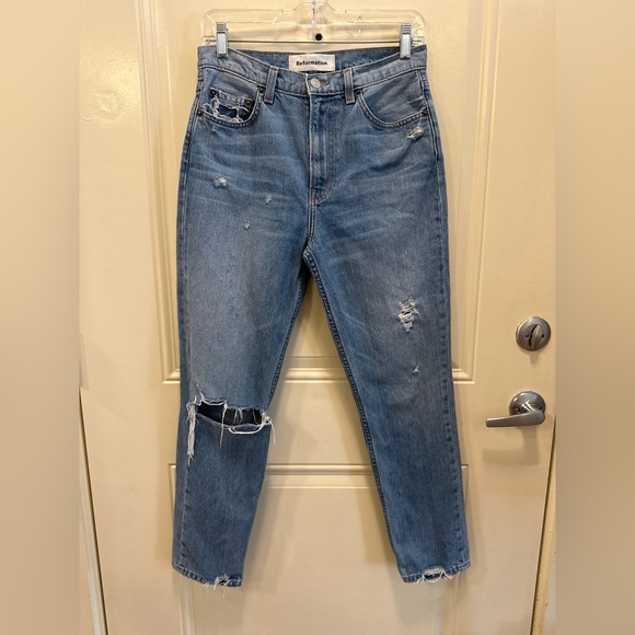 Reformation Julia High Cigarette Jean in Arches Wash Ankle length , size 27 - Picture 9 of 10